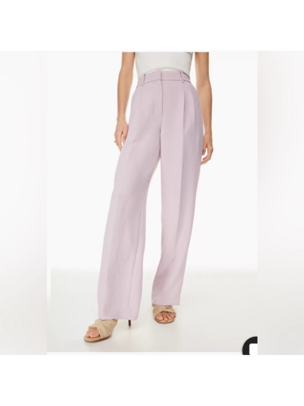 Wilfred Wide-Leg Trousers in Soft Lilac